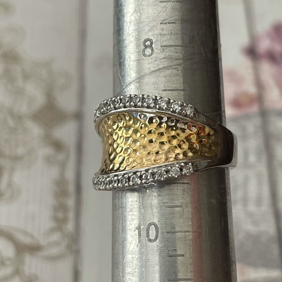 Joseph Esposito cz gold plated solid sterling ring - Picture 3 of 8